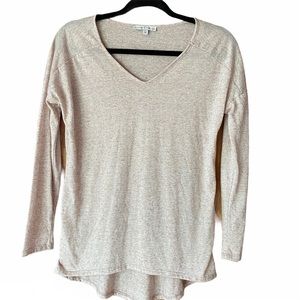 Moa Moa Heather Pink Long Sleeve Hi-Lo Top